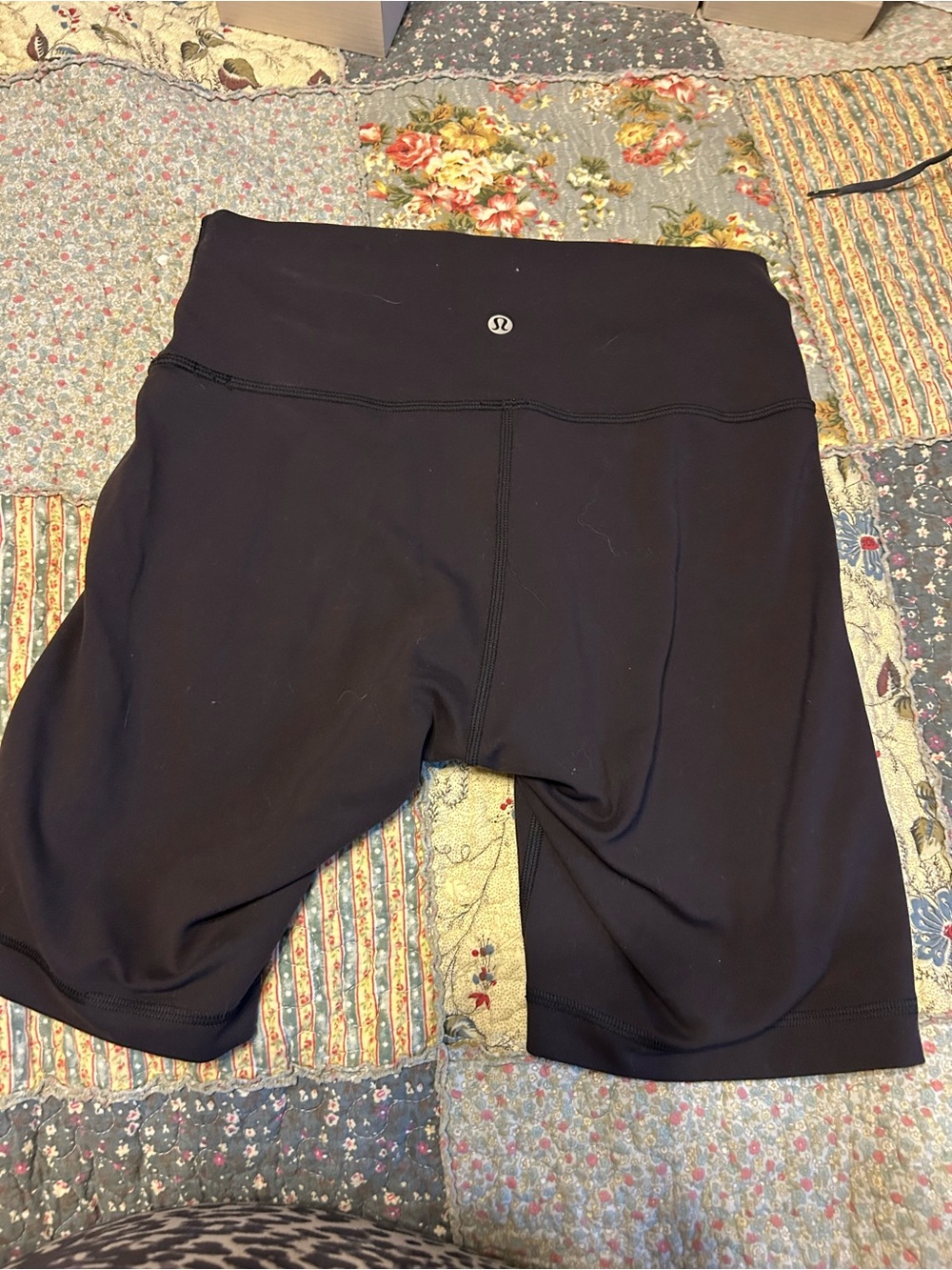 lululemon athletica Mid-Rise Black Athletic Bike Shorts
